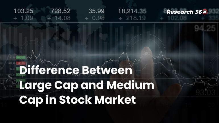 Difference between large cap and mid cap stocks